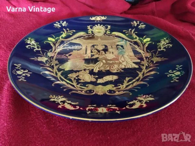 Голяма позлатена колекционерска порцеланова чиния Ф 29,8 см. FINEST CHINESE PORCELAIN, снимка 7 - Колекции - 49901008