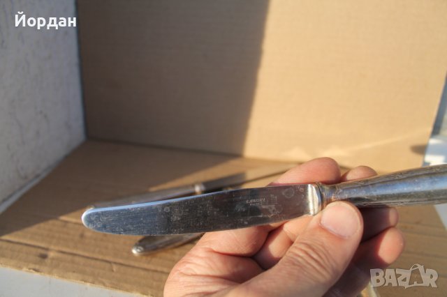 5 броя посребрени ножове  за хранене, снимка 5 - Други ценни предмети - 44420836