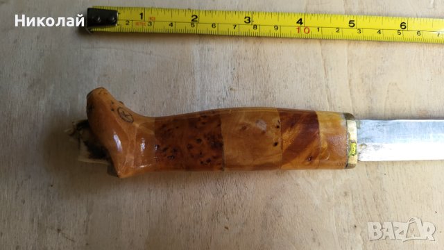 Уникален нож финка дръжка от зъб, снимка 6 - Ножове - 42144012