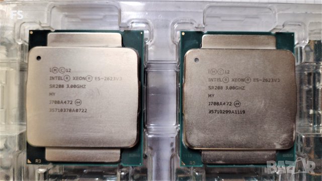 2бр.+ 4 ядрен(8 нишков) Intel Xeon-E5 2623 V3 3,0-3,5 Ghz SR208, снимка 1 - Процесори - 41125460