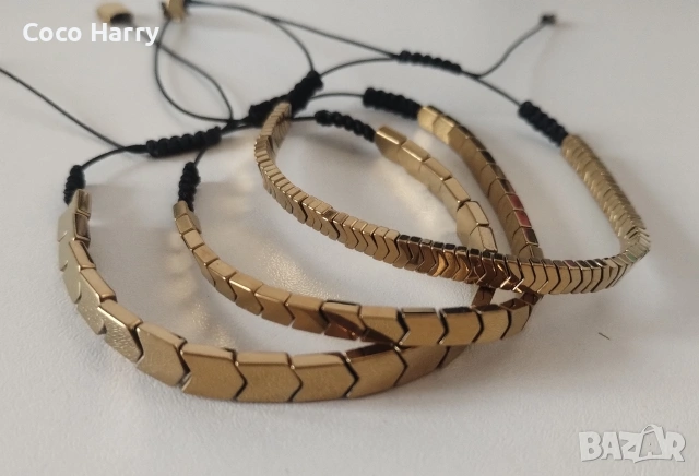 Комплект 3гривни с Хематит,ръчно изработени, снимка 5 - Подаръци за мъже - 53712972