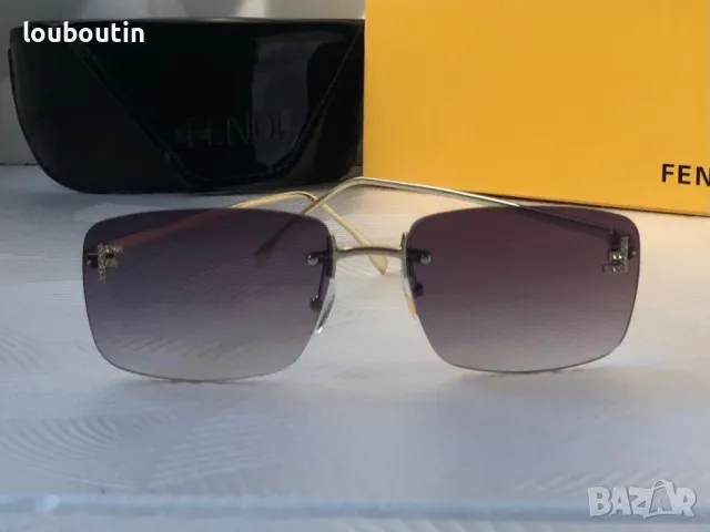 Fendi Дамски слънчеви очила правоъгълни 3 цвята с камъни, снимка 11 - Слънчеви и диоптрични очила - 48002391