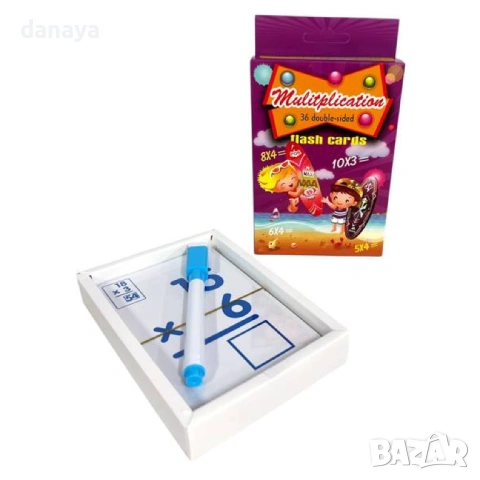 6467 Образователни карти за умножение или деление с маркер, снимка 3 - Ученически пособия, канцеларски материали - 53808996