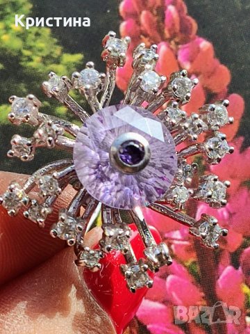 Уникално красив сребърен пръстен , снимка 2 - Пръстени - 39314806