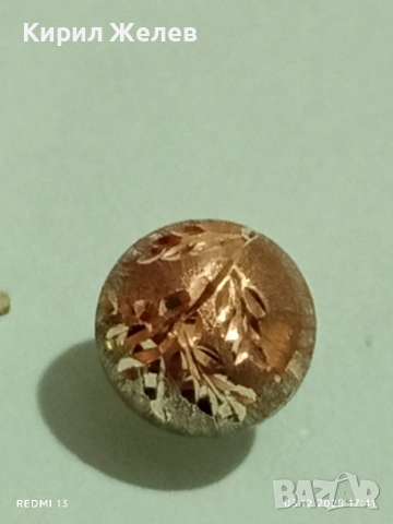 Елегантни сребърни обеци с инкростация на дърво майсторска изработка 20797, снимка 2 - Обеци - 52641091