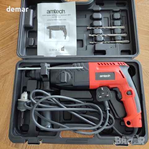 Amtech Ударна бормашина, с кабел 2,4 м, 3 режима,(230V, 620W, 1250RPM), снимка 10 - Бормашини - 44511004