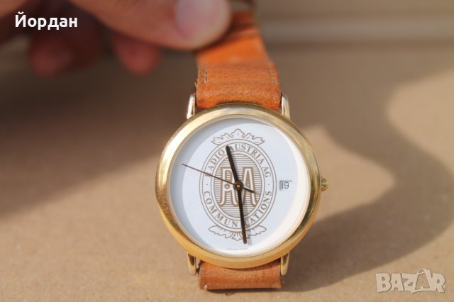 Швейцарски мъжки часовник с позлата -механизъм "ЕТА'', снимка 2 - Антикварни и старинни предмети - 41167585