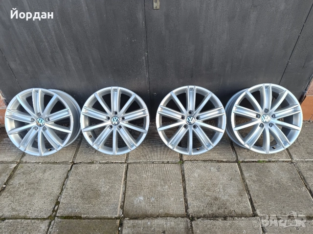  ОРИГИНАЛНИ джанти 18 ' цола 5x112 VW Tiguan / Фолксваген 7J ET43 57,1, снимка 4 - Гуми и джанти - 53113309
