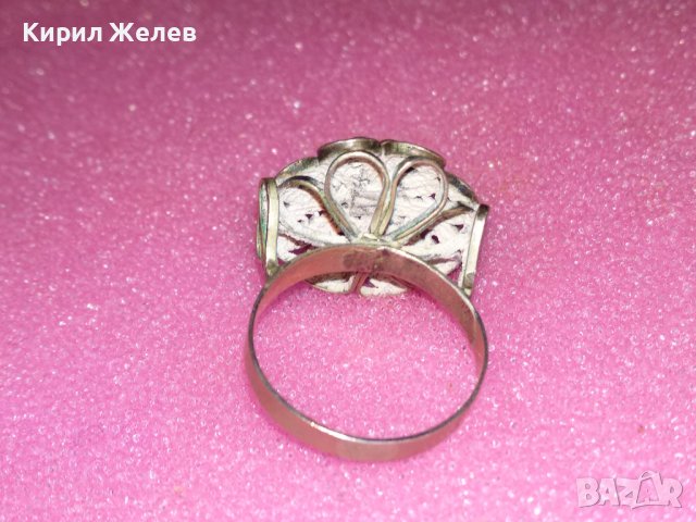 СТАРИНЕН ФЛОРАЛЕН ФИЛИГРАНЕН СРЕБЪРЕН ПРЪСТЕН ВИСОКА ПРОБА СРЕБРО МАЙСТОРСКА РЪЧНА ИЗРАБОТКА 32551, снимка 10 - Антикварни и старинни предмети - 44394242