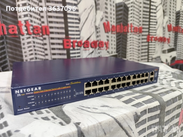 Netgear 24port smart switch, снимка 2 - Суичове - 51639563