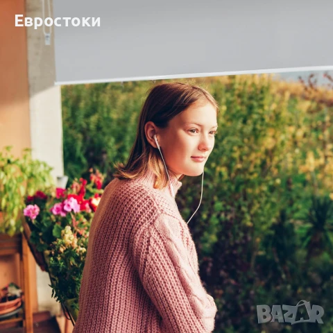 Външна вертикална тента Relaxdays, 140 x 140 см, слънцезащитена щора, снимка 6 - Градински мебели, декорация  - 50463131