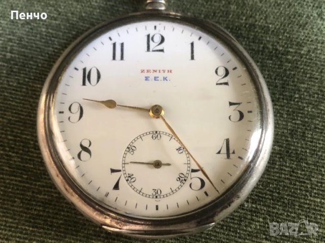 стар сребърен, джобен "ZENITH" GRAND PRIX PARIS 1900, снимка 4 - Антикварни и старинни предмети - 50580786