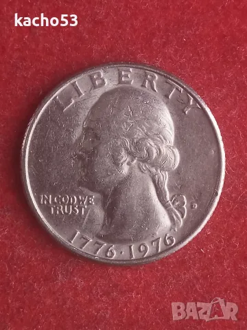25 цента /куотър/ 1976 г. - D , САЩ, снимка 2 - Нумизматика и бонистика - 55724452