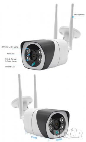 Далекобойна Ultra HD 2~5MPx IR-CUT Метална Водоустойчива H.265 Камера Цветно Нощно Виждане 64GB Слот, снимка 12 - Комплекти за видеонаблюдение - 36227253