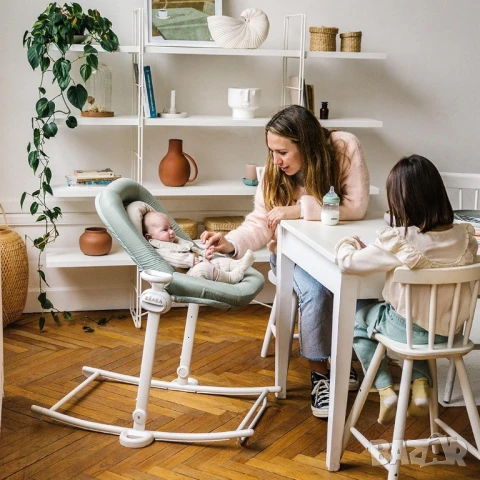 BEABA Бебешка люлка и стол за хранене 2в1, 4 височини, 3 наклона, снимка 7 - Столчета за хранене - 50449002