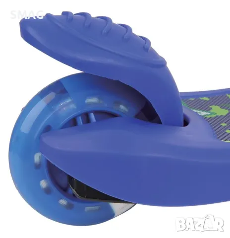 Тротинетка синя с LED осветени колела S_1194916, снимка 3 - Скутери и тротинетки - 48569669