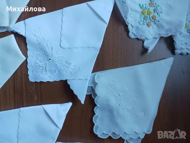 Сватбени ретро кърпички бродерия , снимка 5 - Декорация за дома - 55711069