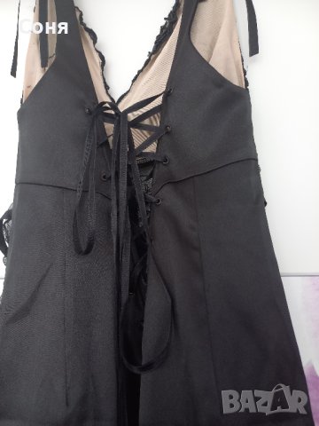 Черна официална рокля 44 номер , снимка 2 - Рокли - 41567527