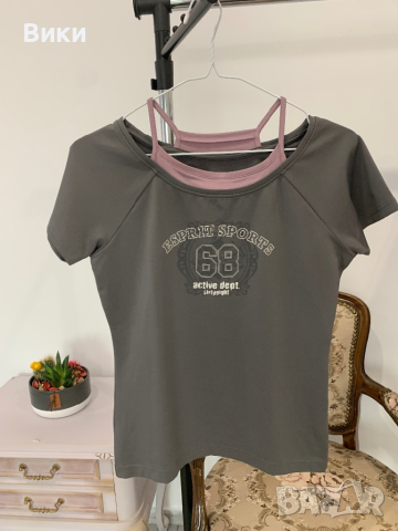Спортна тениска на Esprit размер 40, подходяща за S и М, снимка 8 - Тениски - 44607470