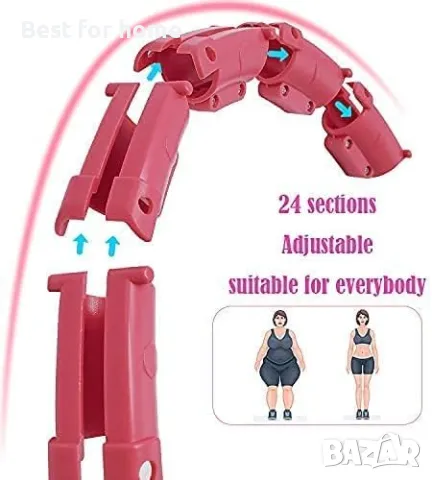 Обръч Hula Hoop с тежести за отслабване он French Home, снимка 13 - Фитнес уреди - 47562822