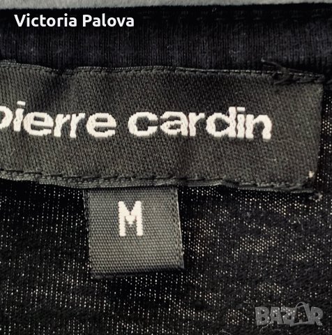 Черна маркова тениска PIERRE CARDIN, снимка 4 - Тениски - 41365156