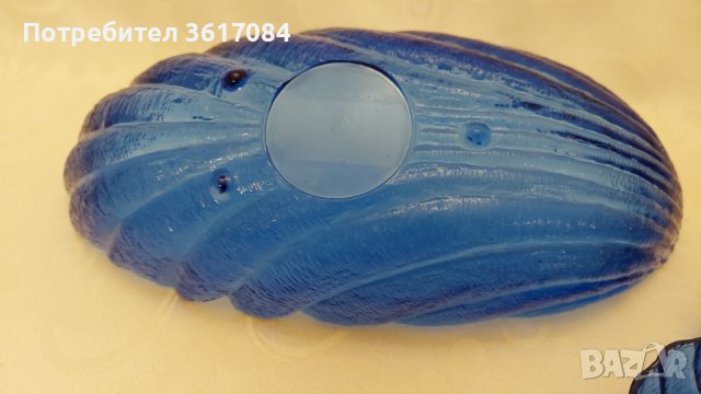 Комплект стъклени купи и плато в синьо, снимка 5 - Сервизи - 39461510