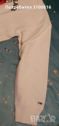 Ватирана мъжка блуза Tommy Hilfiger 100% оригинална, снимка 2 - Блузи - 52654853