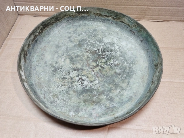 Стара Кована Медна Тава За Баница. / НОМЕР 1632., снимка 3 - Антикварни и старинни предмети - 53687875