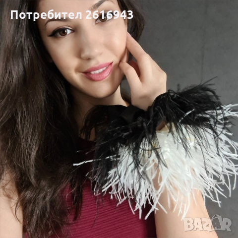 Скрънчи с щраусови пера от сатен, снимка 16 - Аксесоари за коса - 36062439