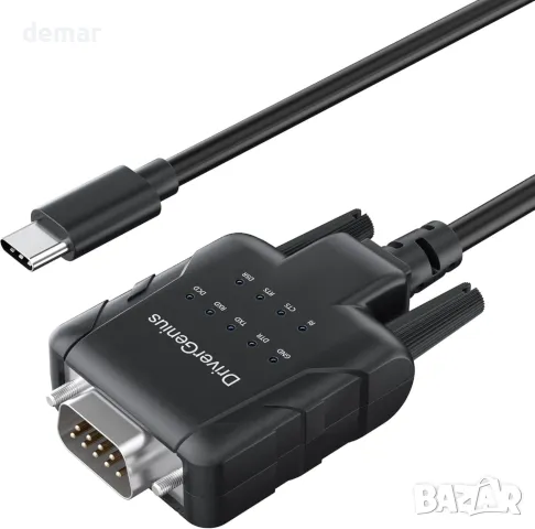 DriverGenius USB232A-E-C | USB-C към сериен/RS232 (DB9) адаптер,Windows 11,macOS 15 (пакет от 2 бр), снимка 3 - Кабели и адаптери - 49508241