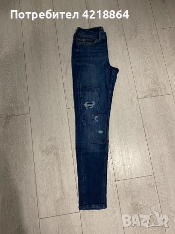 Дънки M&S indigo- С кръпки