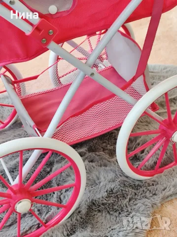 Метална количка за кукла с чанта, снимка 3 - Играчки за стая - 50182188