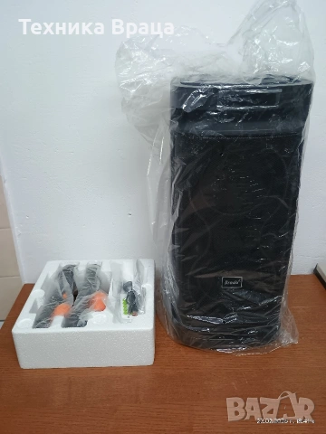 Чисто нова караоке колона Brodu BTS-2098. Акумулаторна е с 2бр. микрофони, снимка 3 - Караоке - 53600802