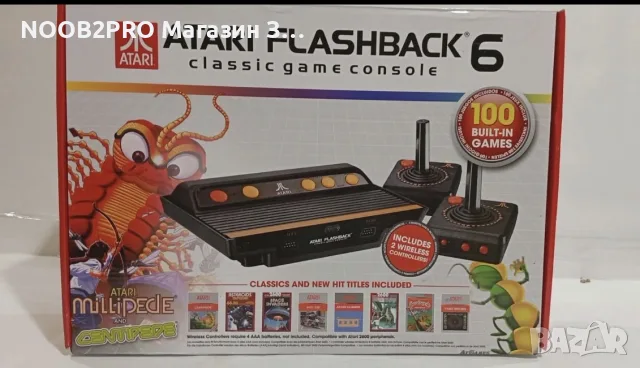 Atari Flashback 6 Classic Game Console – 100 вградени игри + 2 безжични контролера