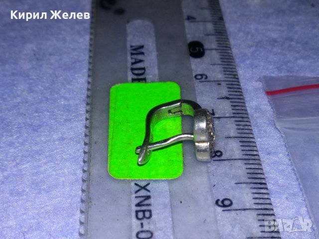 СКЪПОЦЕННА СЪРЦЕВИДНА АНГЛИЙСКА СРЕБЪРНА ВИНТИДЖ ОБИЦА СРЕБРО 925 с ФАСЕТИРАНИ ЦИРКОНЧЕТА 17260, снимка 6 - Обеци - 40762487