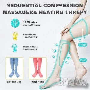 360°Компресионен масажор за крака,, снимка 5 - Масажори - 53469572