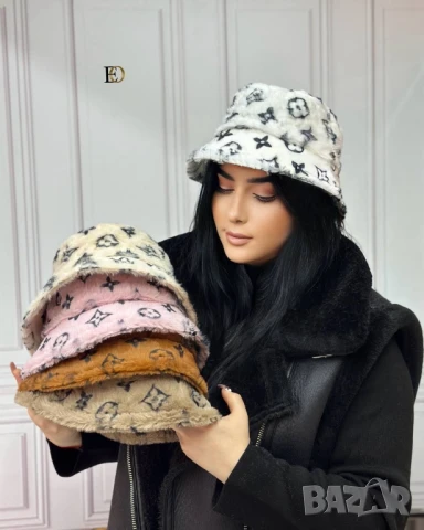 пухени шапки louis vuitton , снимка 7 - Шапки - 51396867