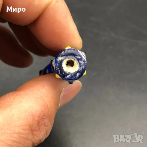 РИСУВАНО СТЪКЛО СТАРА МЪНИСТА ТАЛИСМАН ПРОТИВ УРОКИ АМУЛЕТ ДЗИ МЪНИСТА , снимка 5 - Други ценни предмети - 44656188