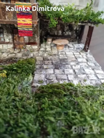 Макет на българска,старинна къща.Ръчна изработка., снимка 9 - Декорация за дома - 50155453