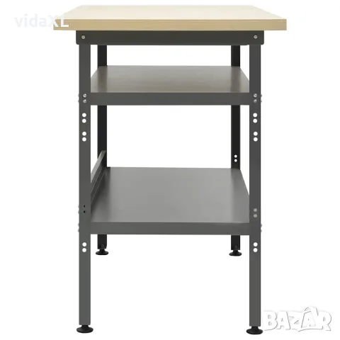 vidaXL Работна маса, сива, 120x60x85 см, стомана, снимка 2 - Работни маси и бюра - 56146057