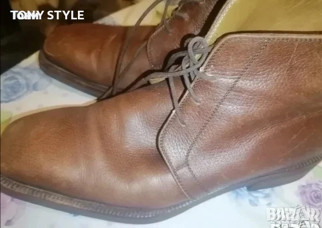 VIBRAM Оригинал Нови Мъжки Боти Изцяло от Естествена Кожа 44