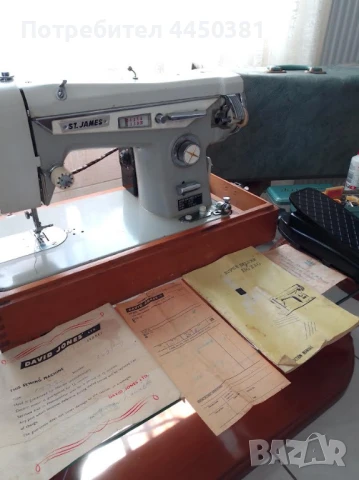 Старинна преносима електрическа работеща Японска шевна машина, снимка 4 - Антикварни и старинни предмети - 50570226