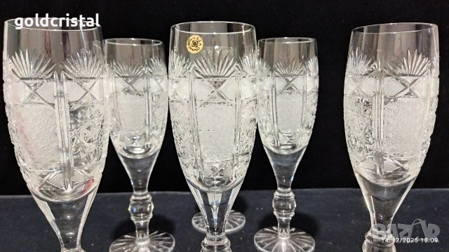 кристални чаши за вода , снимка 11 - Антикварни и старинни предмети - 52261910