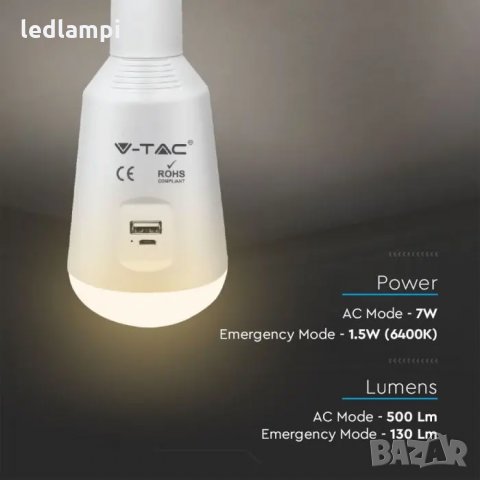 LED Акумулаторна Лампа 7W Със Соларен Панел, снимка 8 - Соларни лампи - 34361027
