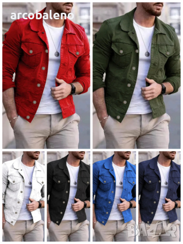 Мъжка ежедневна риза (яке) с много джобове, 6цвята 