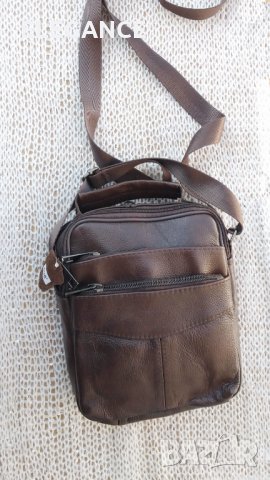 Мъжка кожена чанта от телешки бокс, снимка 1 - Чанти - 34882243