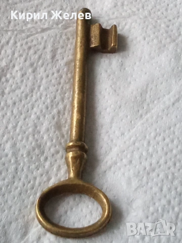 Стар бронзов ключ 53421, снимка 2 - Антикварни и старинни предмети - 53217433