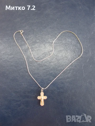 сребърно кръстче - 2, снимка 5 - Други - 50988654