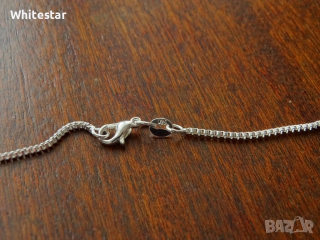 Посребрен дамски ланец с художествен мотив "Ключ сол", снимка 5 - Колиета, медальони, синджири - 53642304