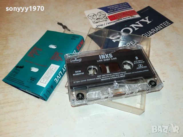INEXS LIVE BABY LIVE-КАСЕТА-ОРИГИНАЛ BIEM МУЗИКАУТОР 1607230715, снимка 6 - Аудио касети - 41562226